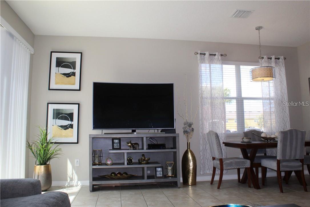 Plenty of space for TV stand and dinette