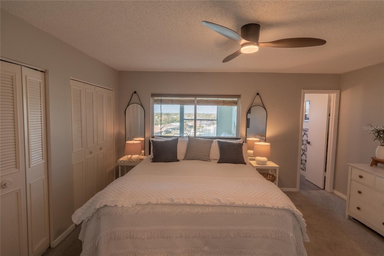 Primary Bedroom w/ Water Views.