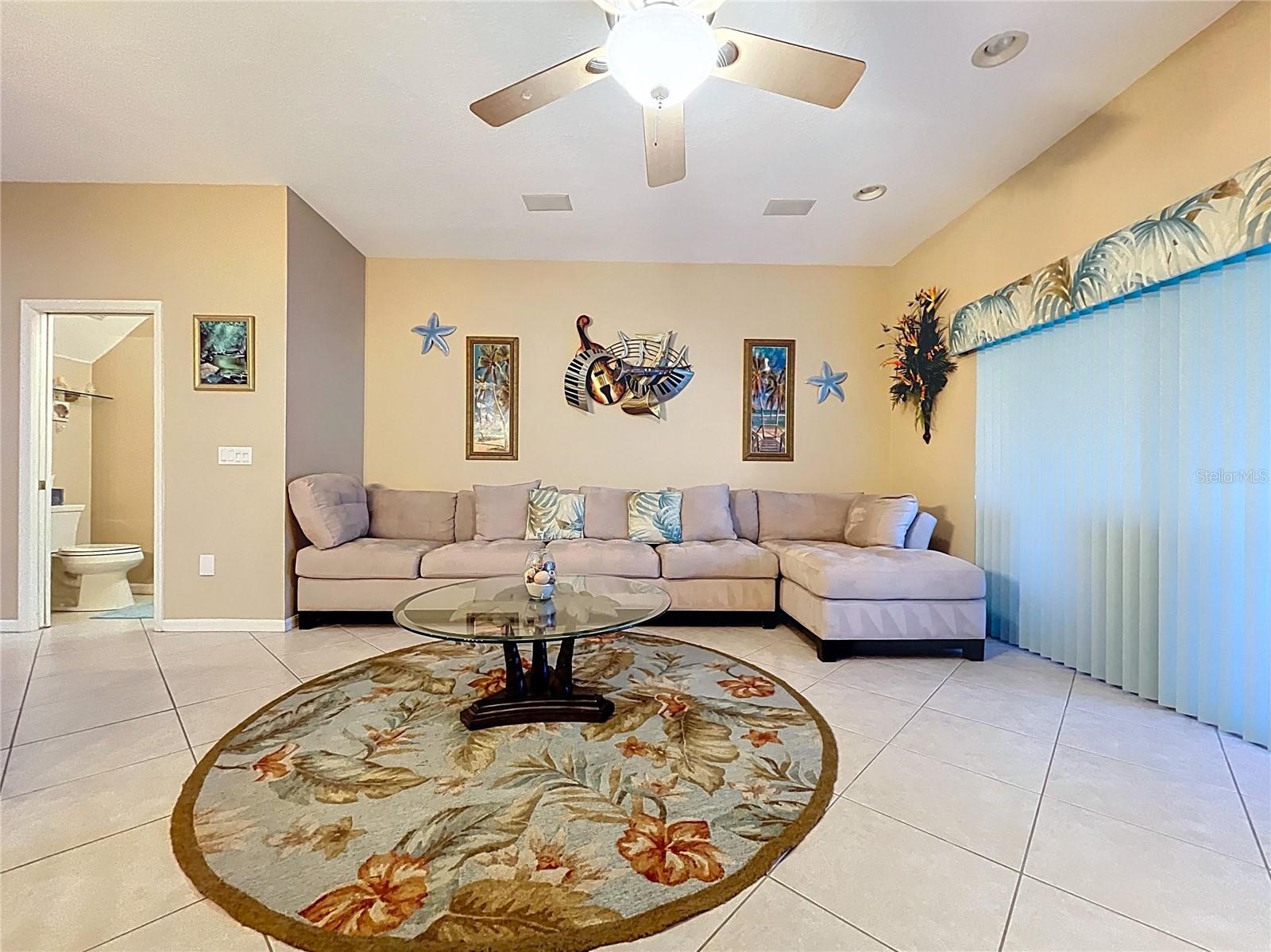 Open living space is inviting and spacious.