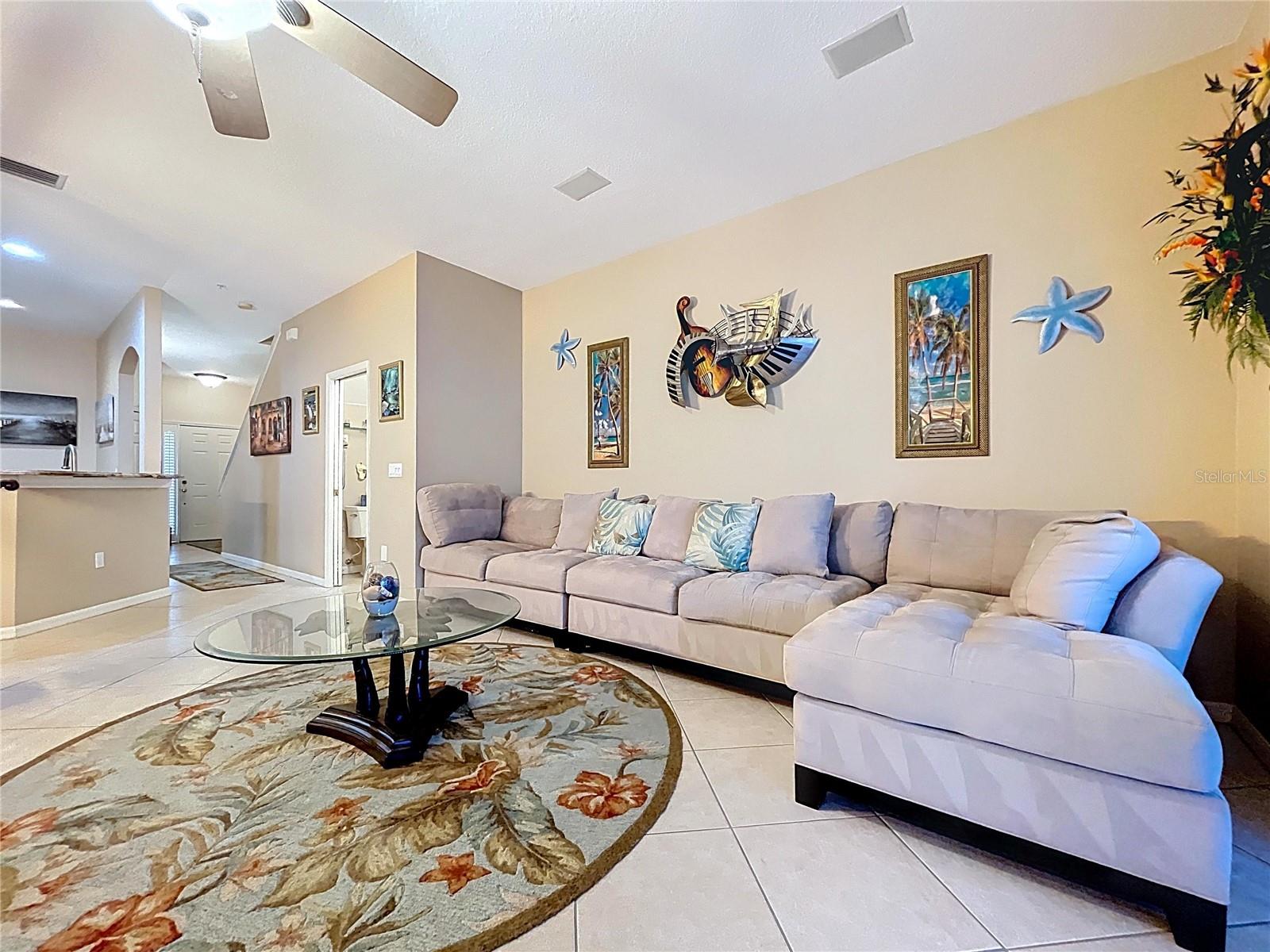 Open living space is inviting and spacious.