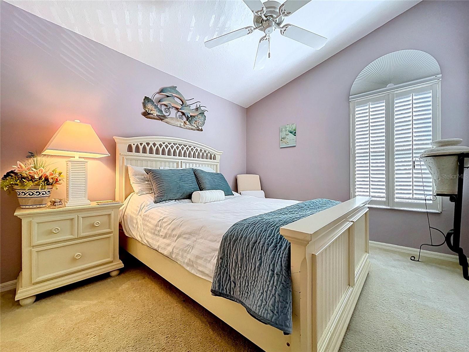 The second guest bedroom is well appointed.