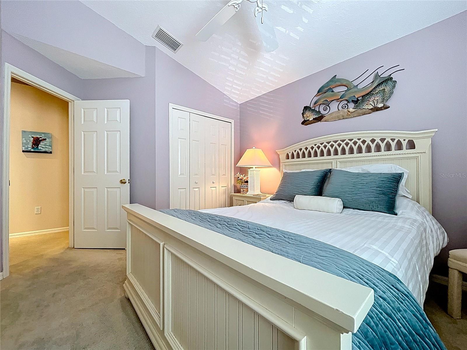 The second bedroom is well appointed.