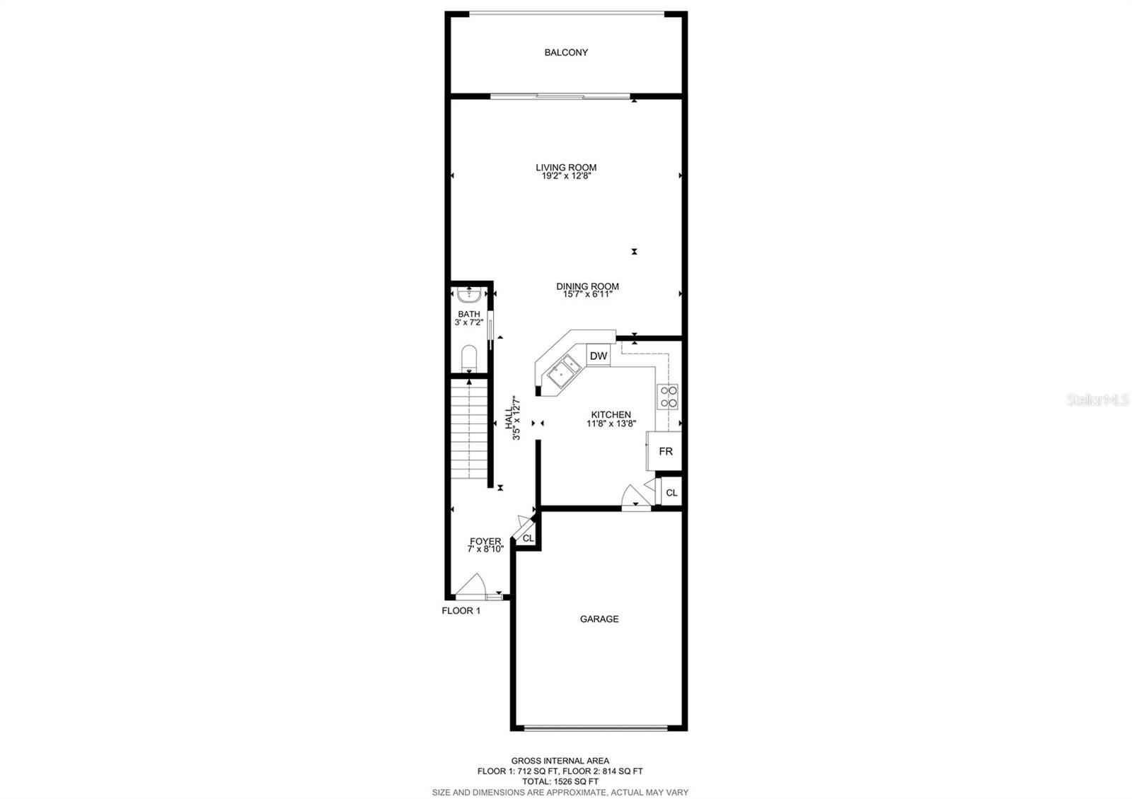 First floor 2D floorplan.