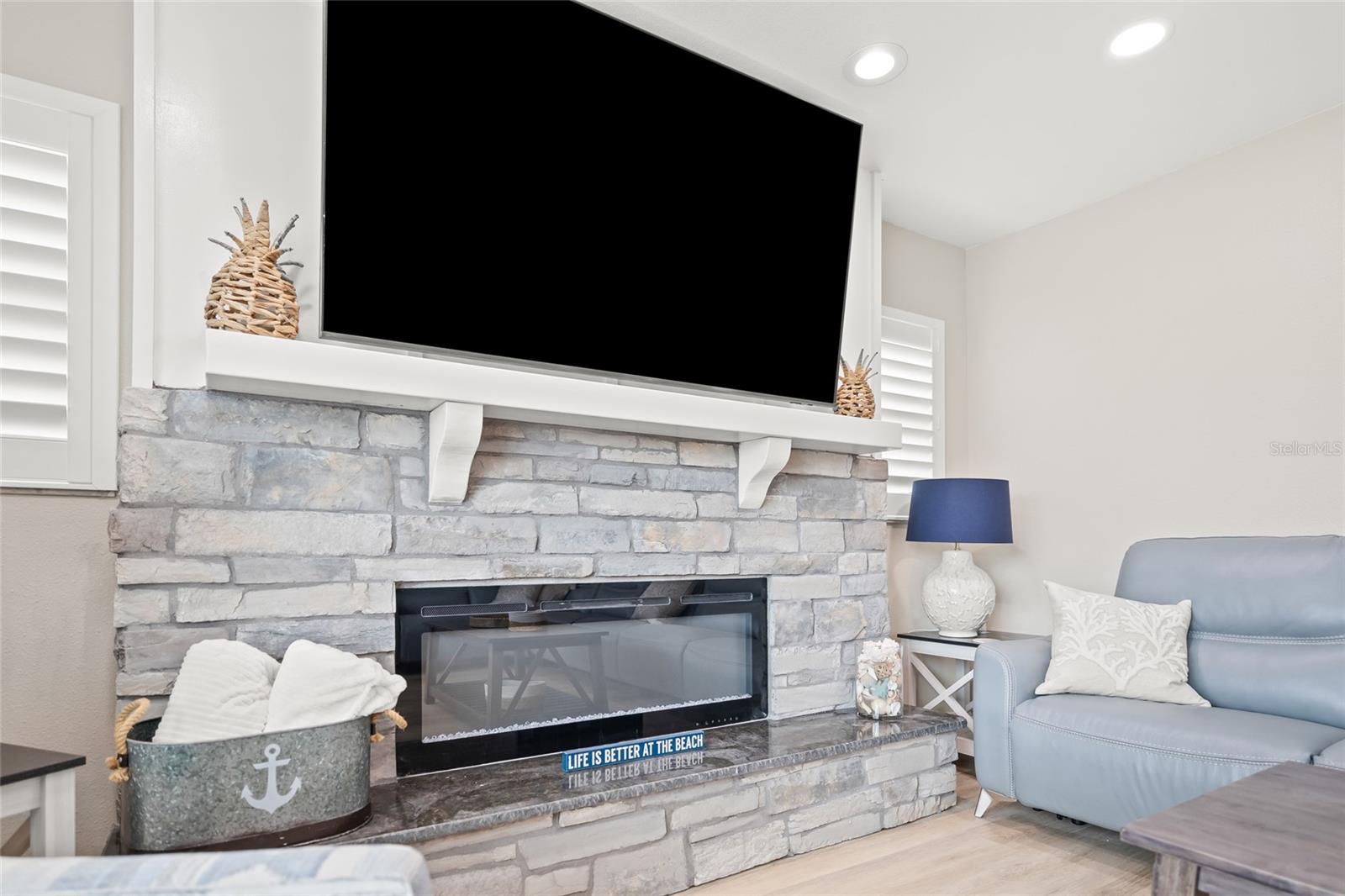 Stone Electric Fireplace