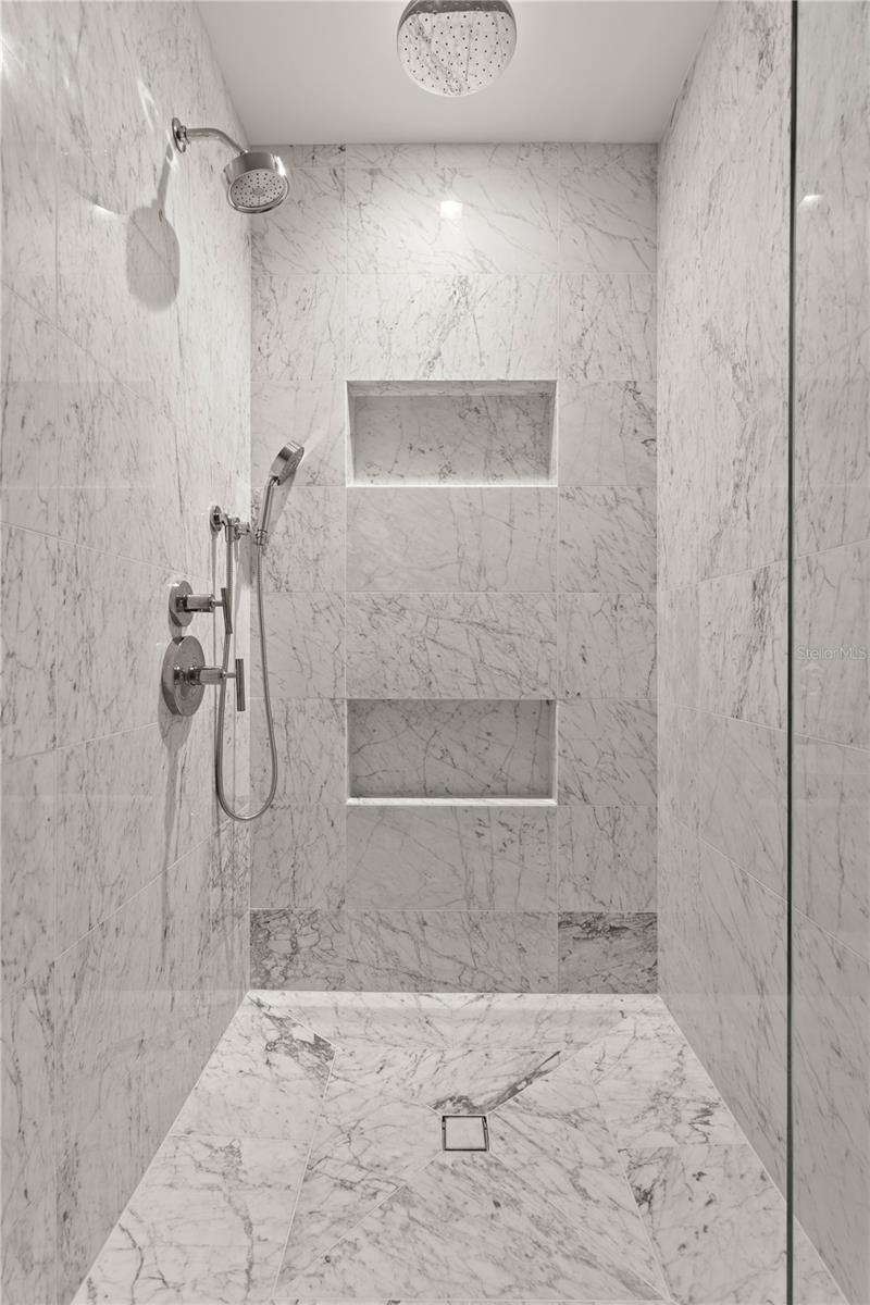 Separate shower provides 5-star resort experience