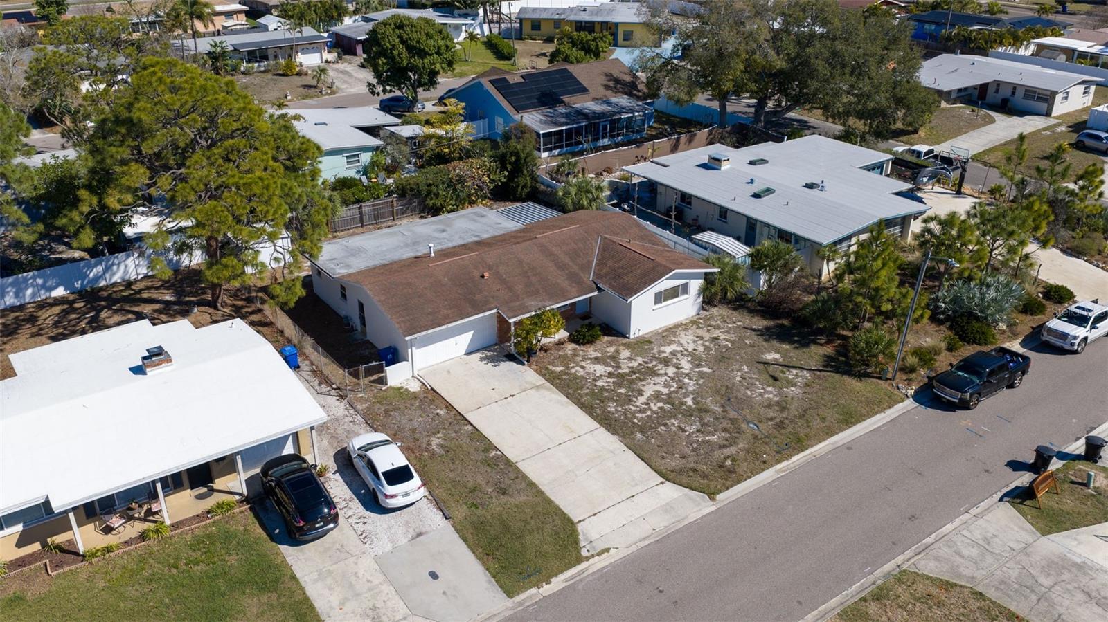 Aerial view of front.