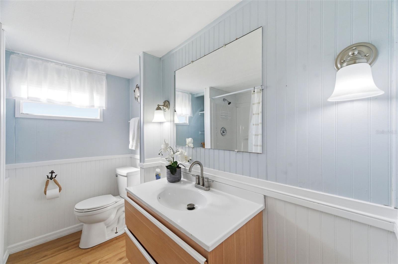 New Bath with wider doors,