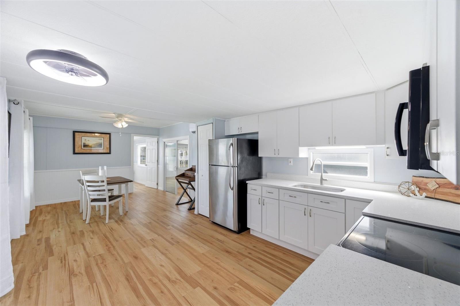 Quartz countertops,New cabinets