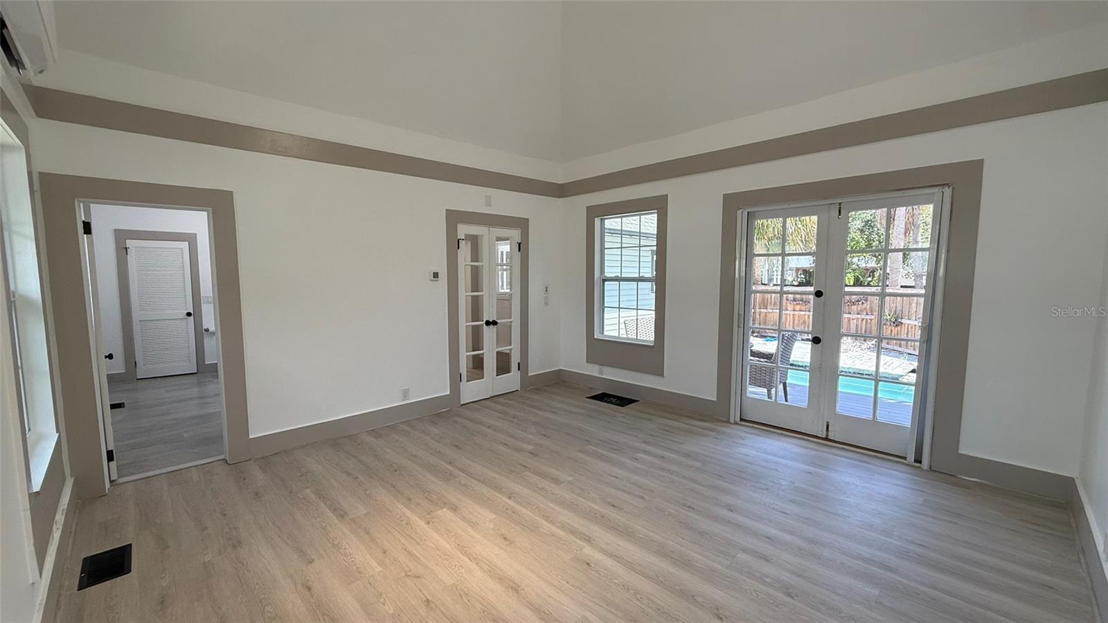 Vaulted Ceiling with Skylight in Master Suite.