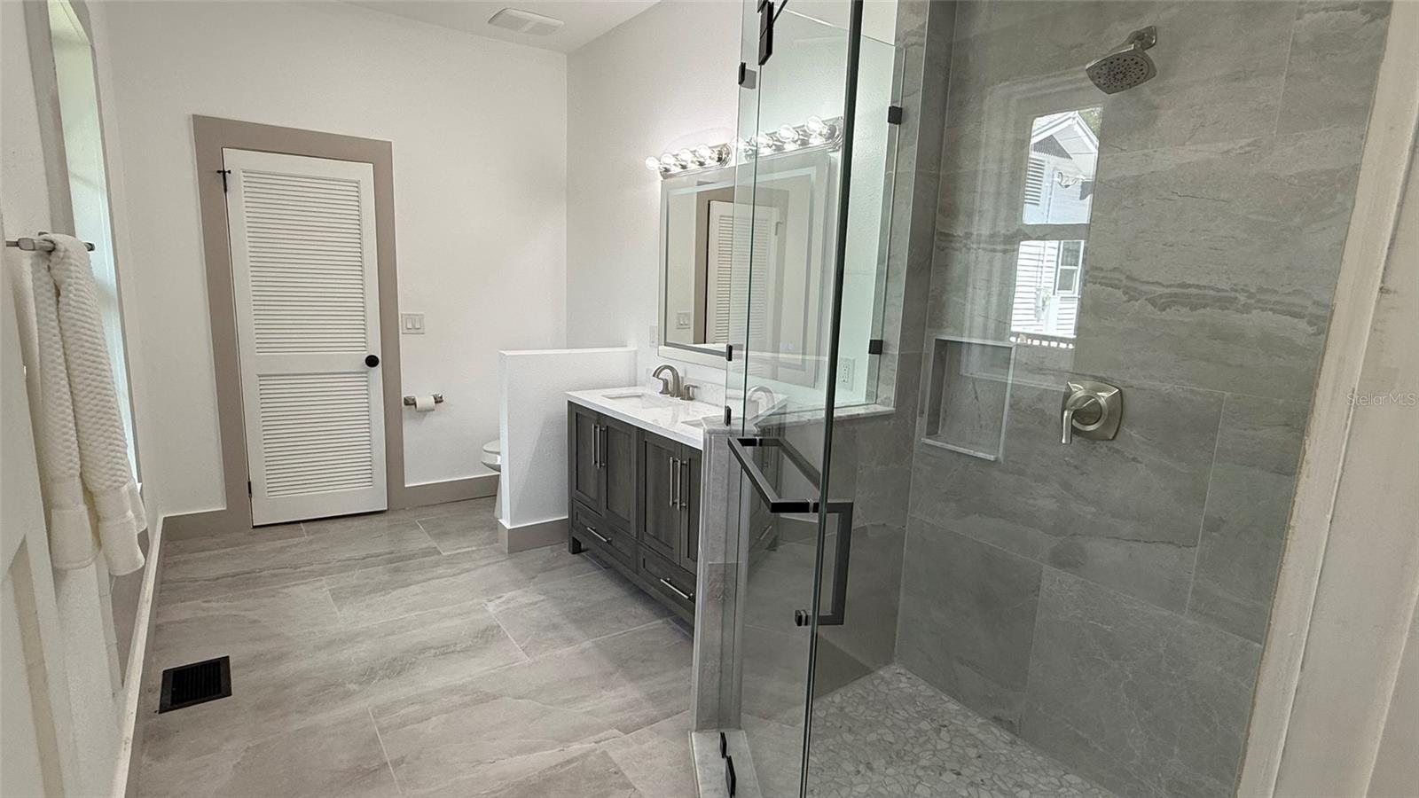 Luxurious Master Bath with Double Shower.