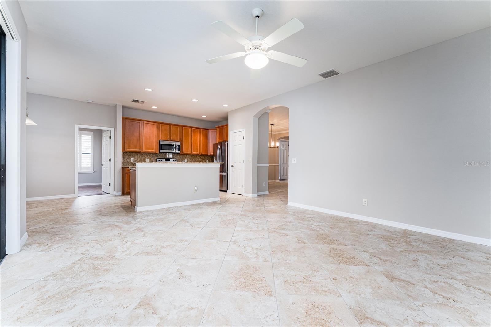 Spacious Family Room Adjacent to Kitchen