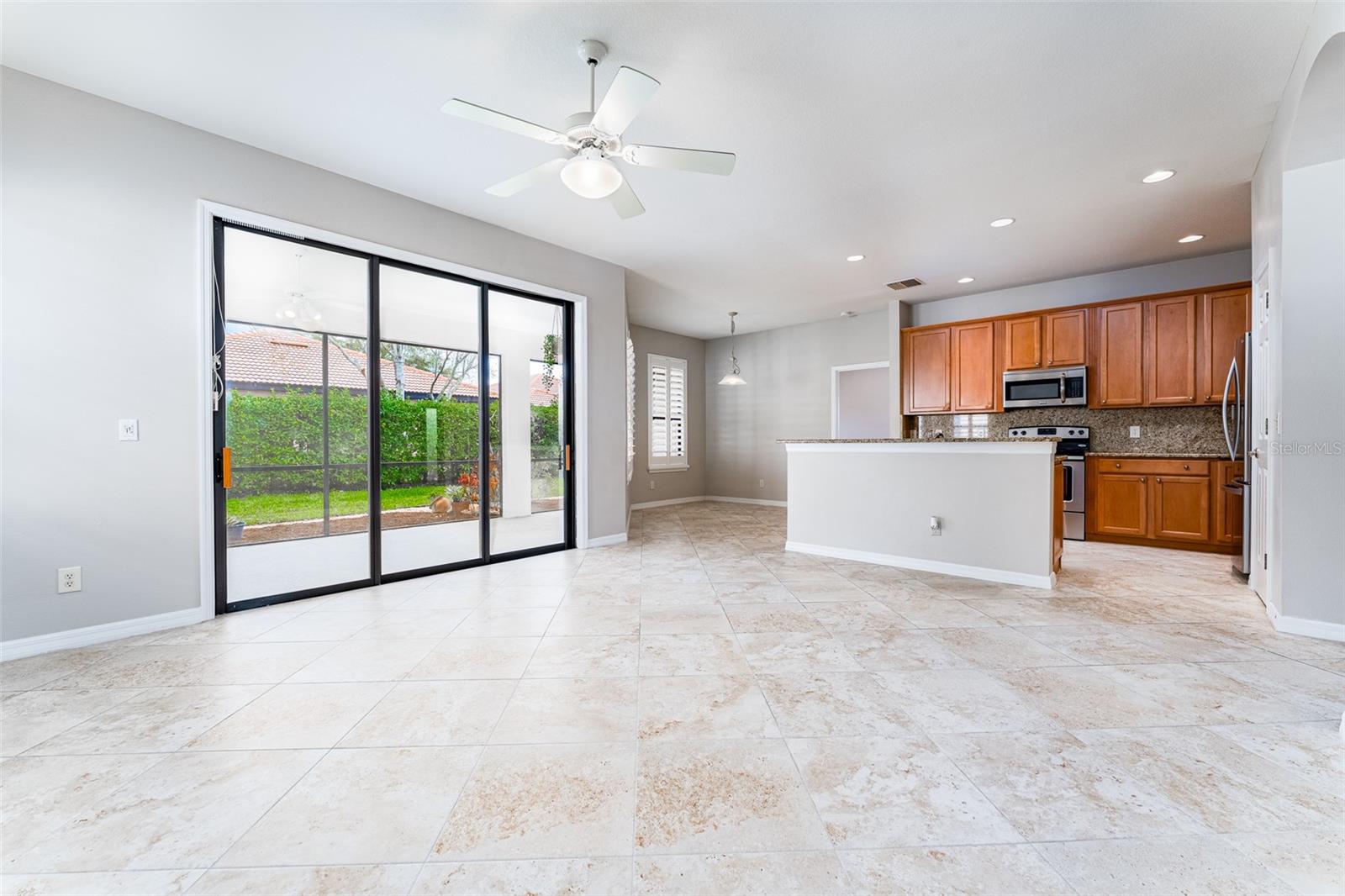 Spacious Family Room Adjacent to Kitchen