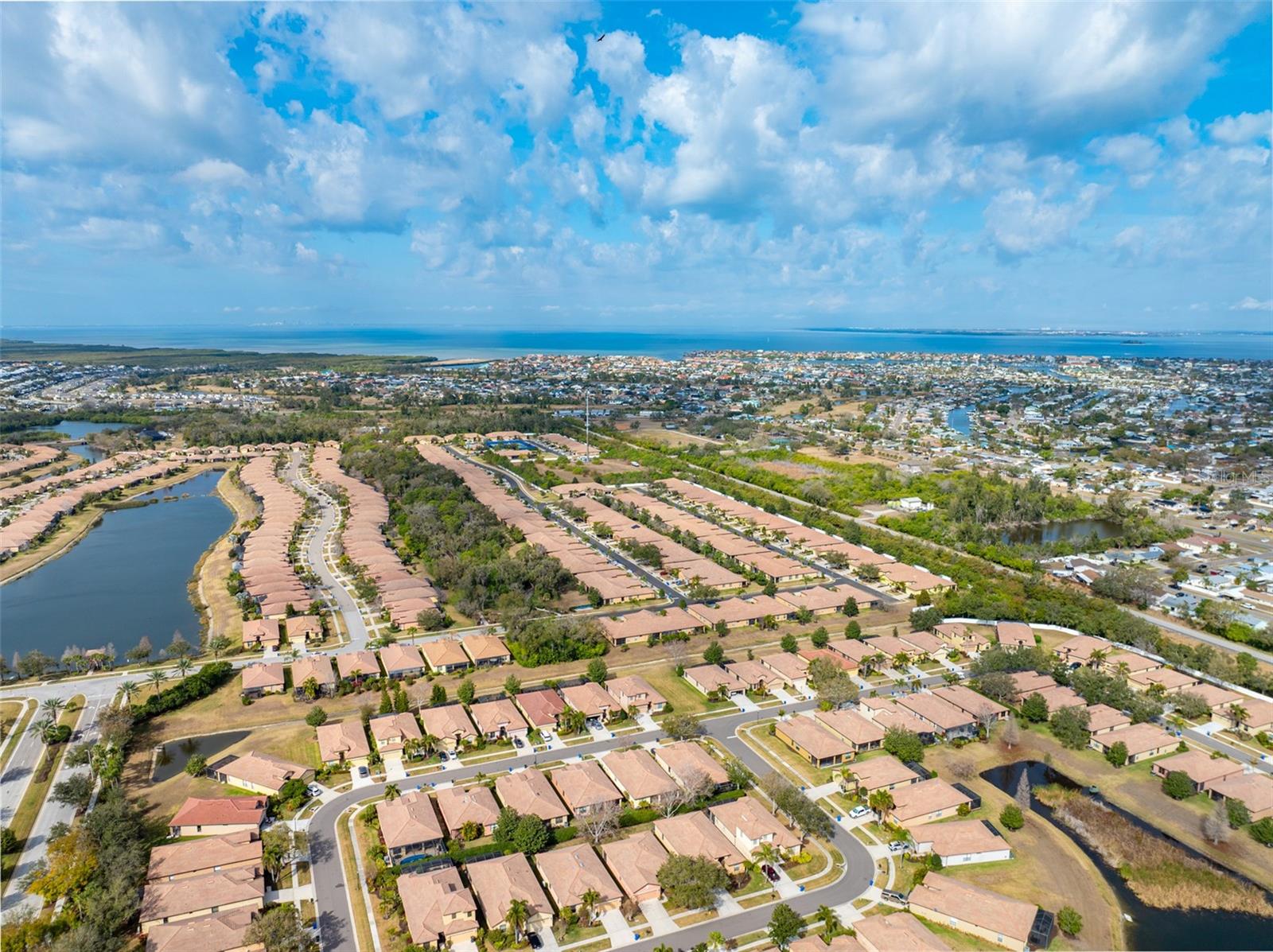 Aerial View Shows Proximity to Tampa Bay