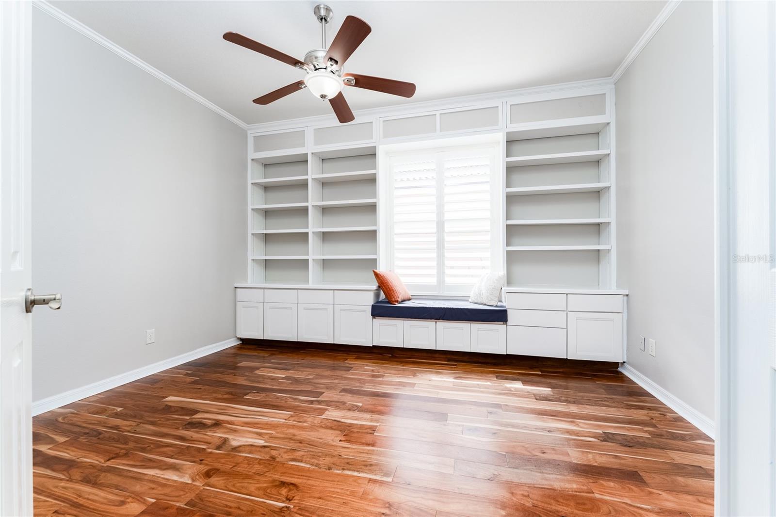 Office with Beautiful Wood Engineered Flooring