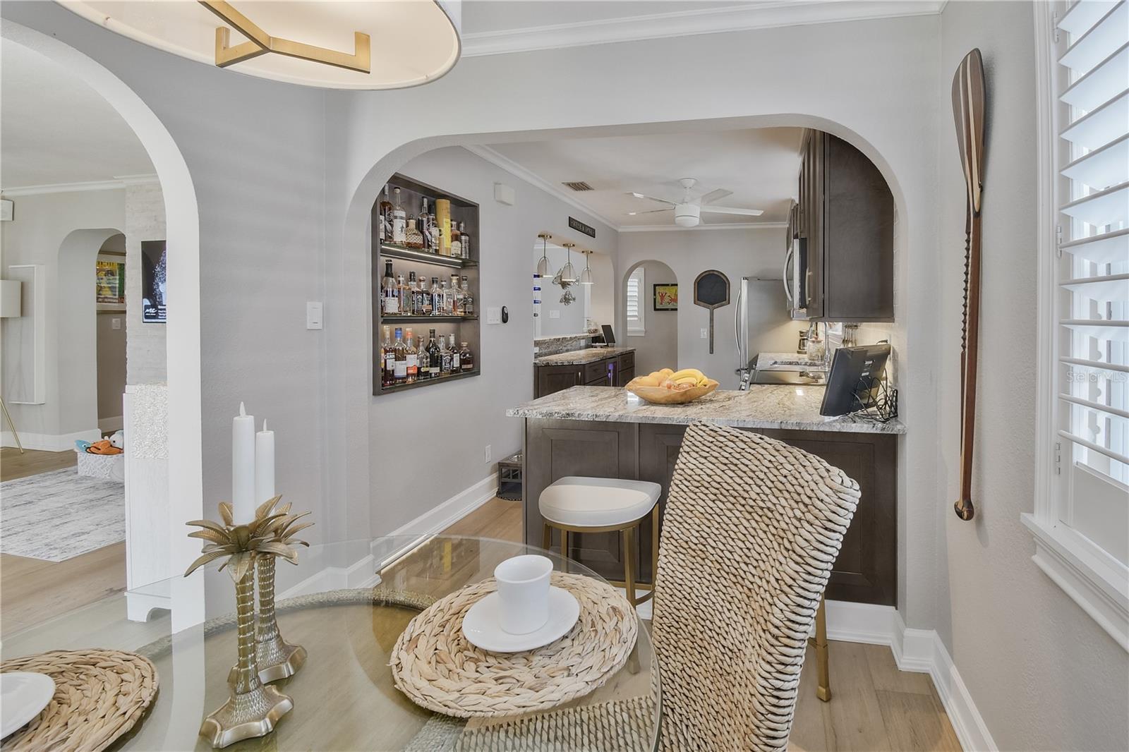 Breakfast nook looking into kitchen