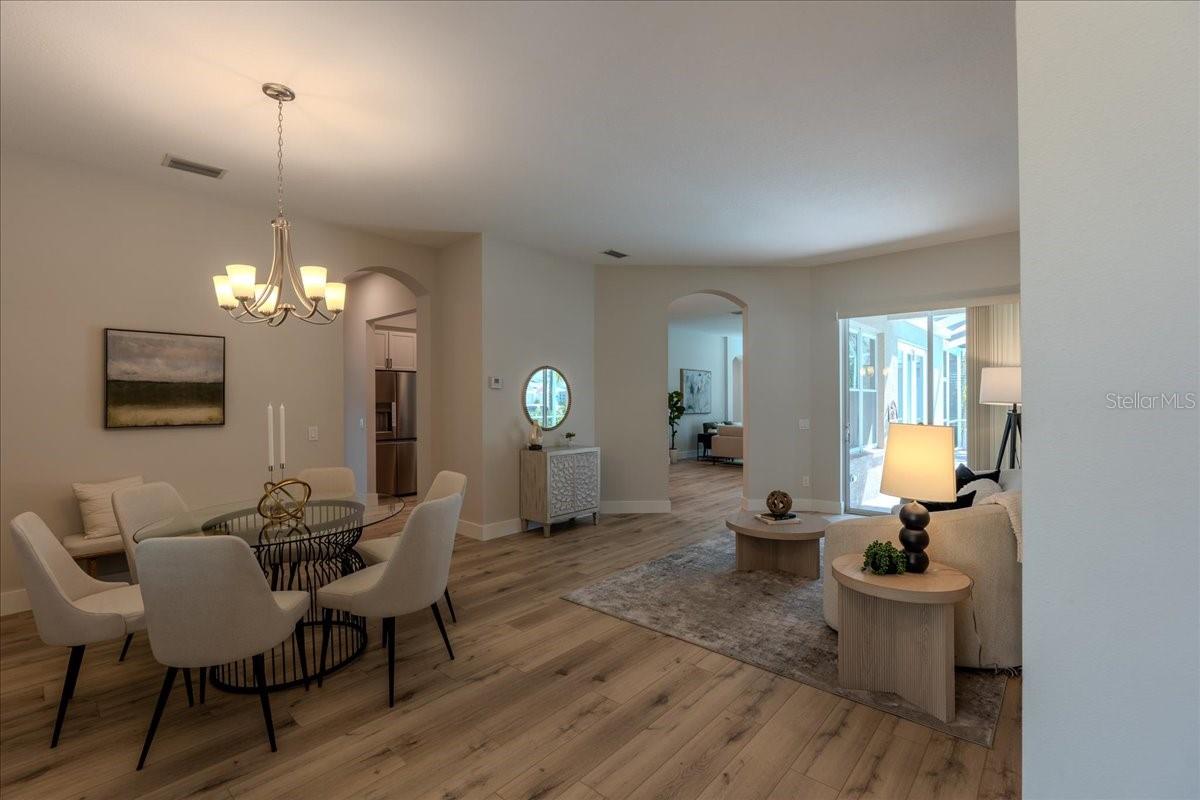 Warm and welcoming Formal Living and Dining Room