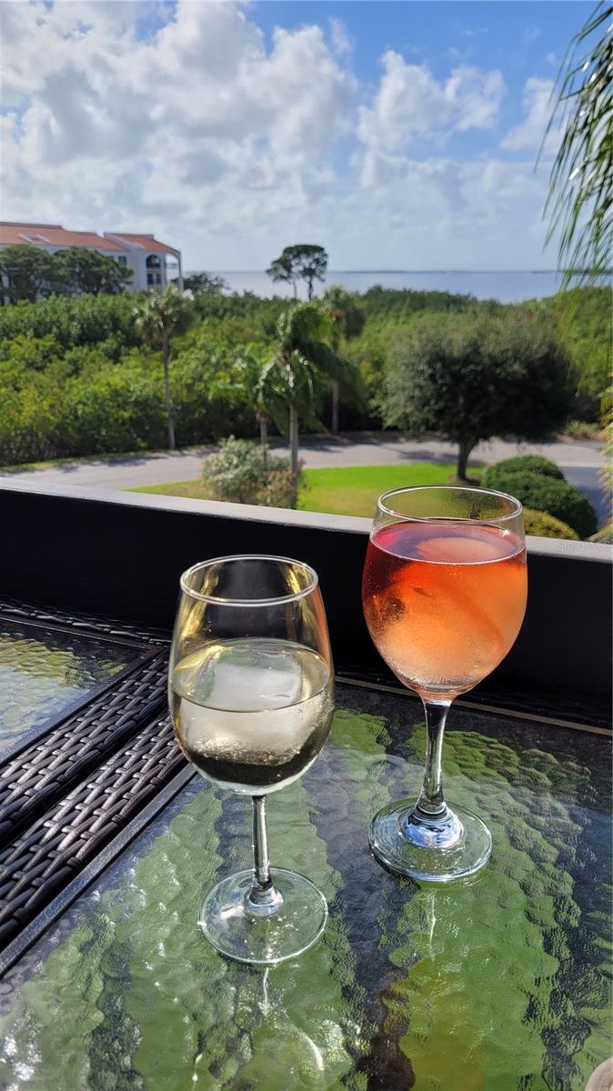 to a shared evening's glass of wine...