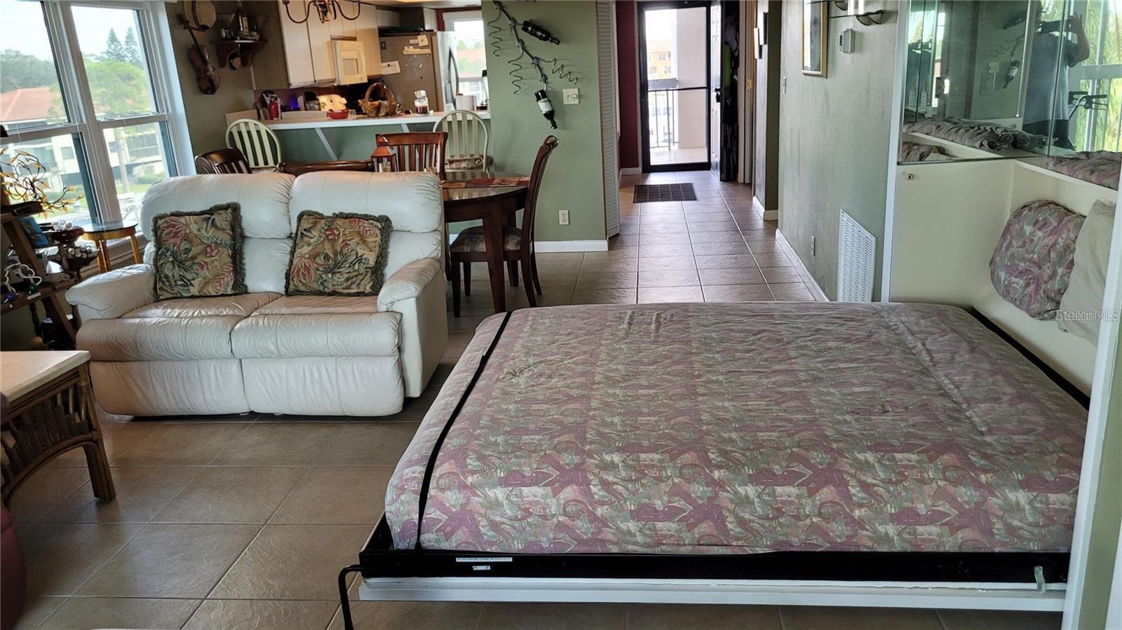 The living area has a murphy bed for those occasions when you have more guests than the guest bedroom can accommodate. (Can sleep 6)