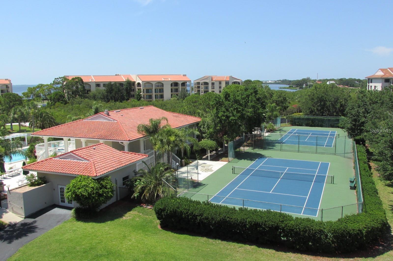 The Tarpon Cove Association has two pools, a spa, two tennis courts, a fitness center, bocce and horeseshoe courts, an art studio, and large clubhouse for community and private events.  There are ample grills, picnic tables, bike racks and walking paths throughout the community.  And above all...