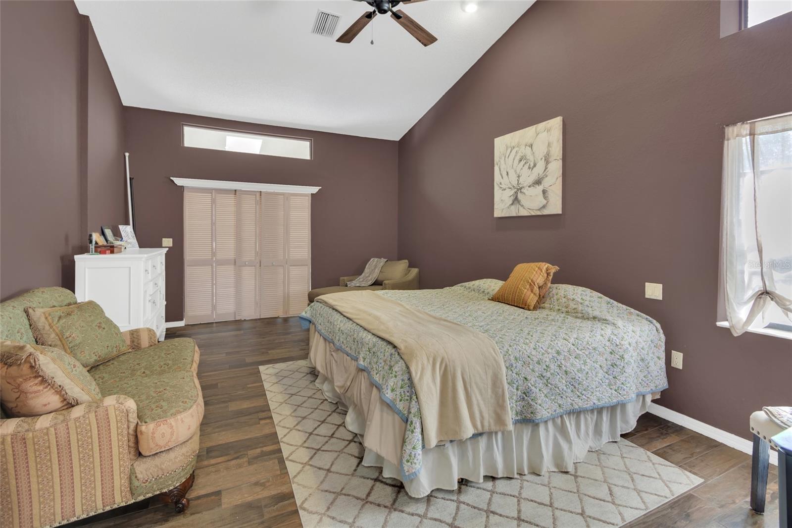 Primary suite with slider to pool deck