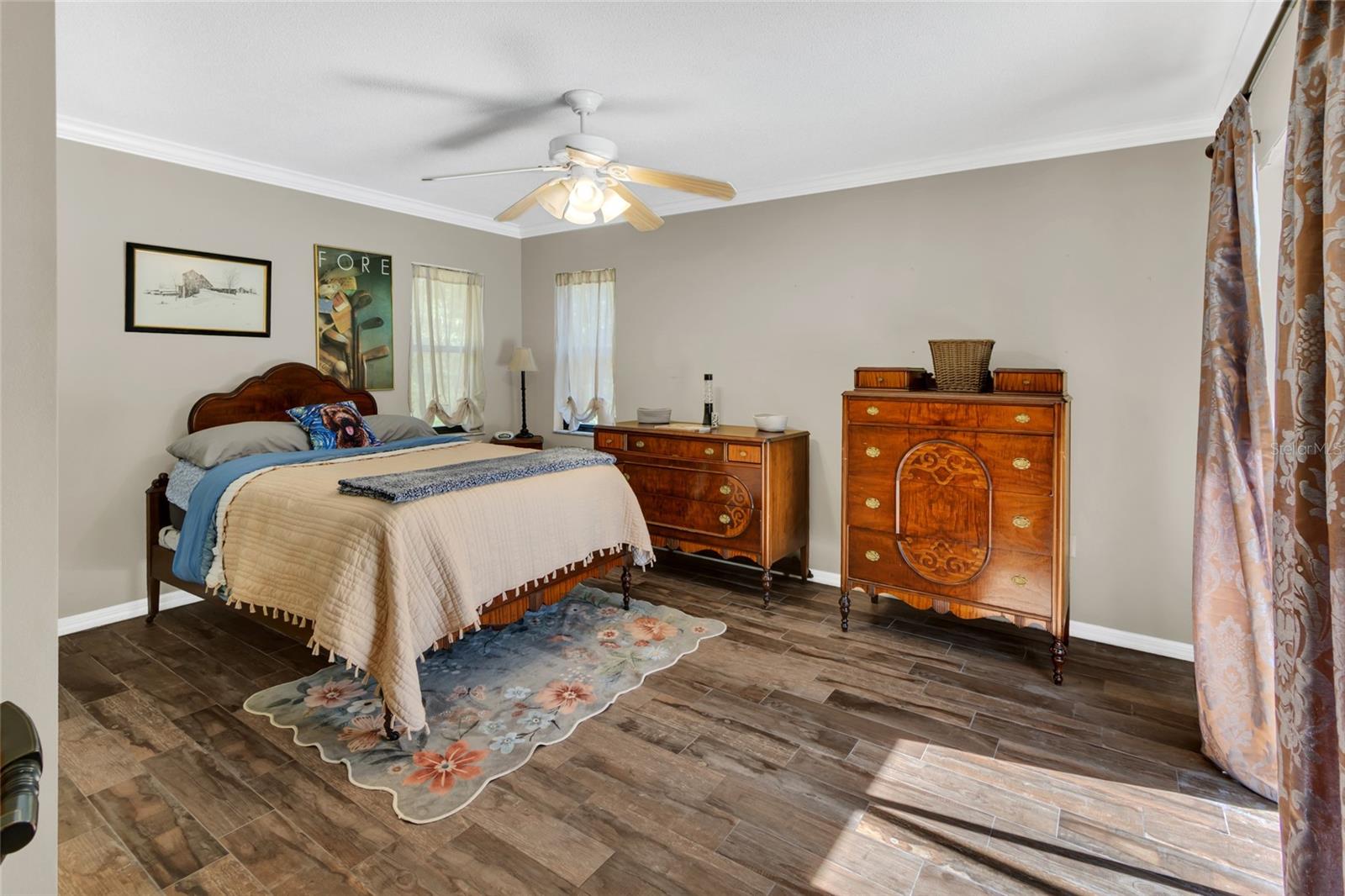 Bedroom 2 with slider to pool deck