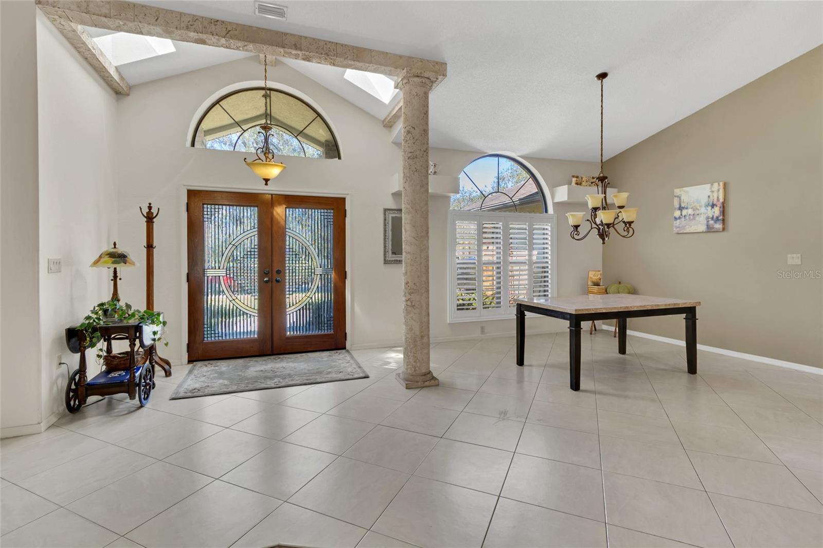 Foyer and dining room