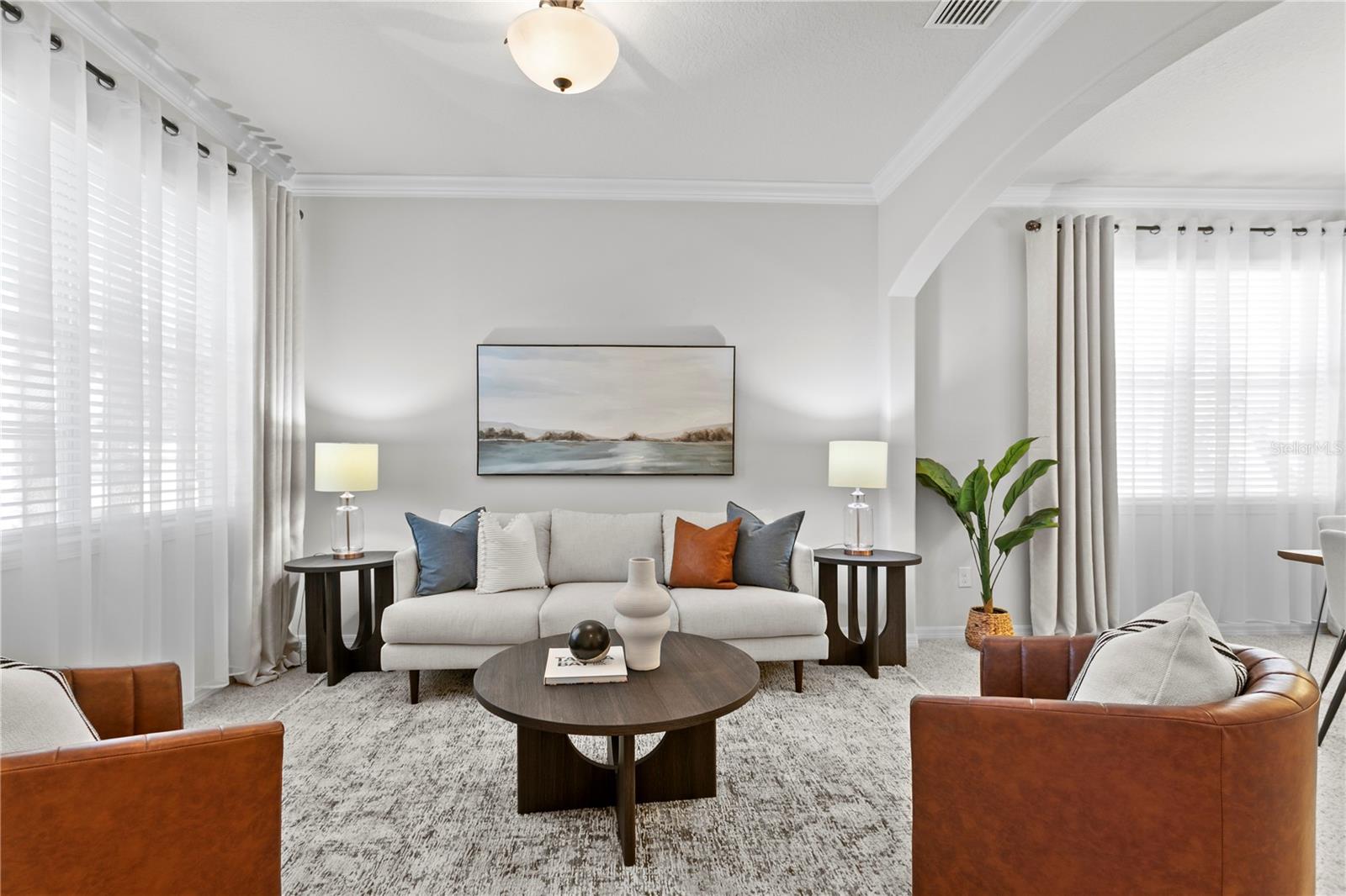 Formal living room space at the front of the home