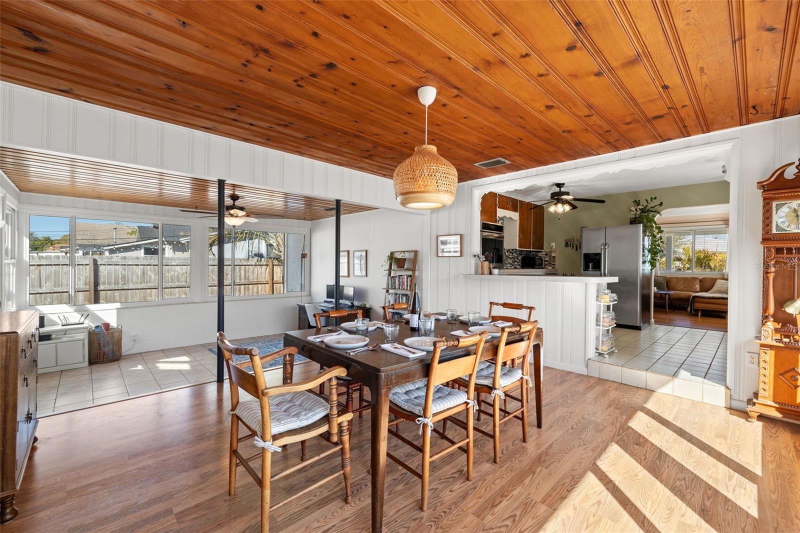 Dining area connected to kitchen for functional flow.