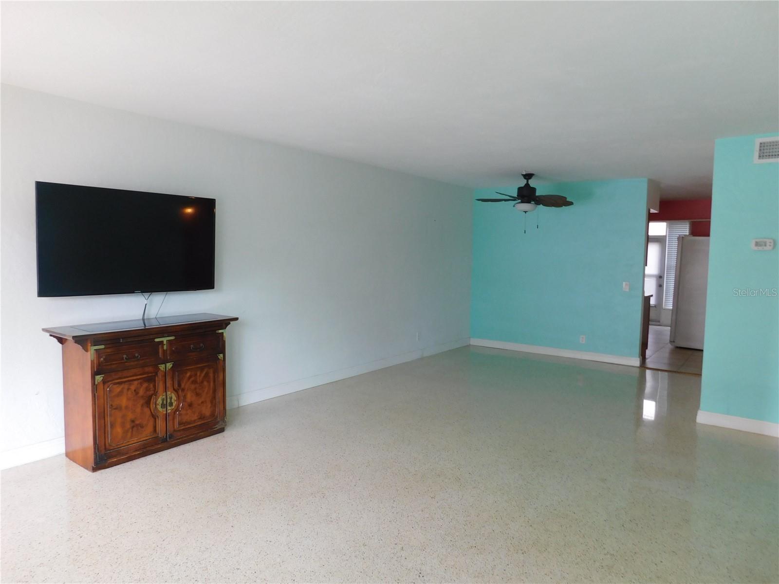 Durable and easy to maintain terrazzo flooring.