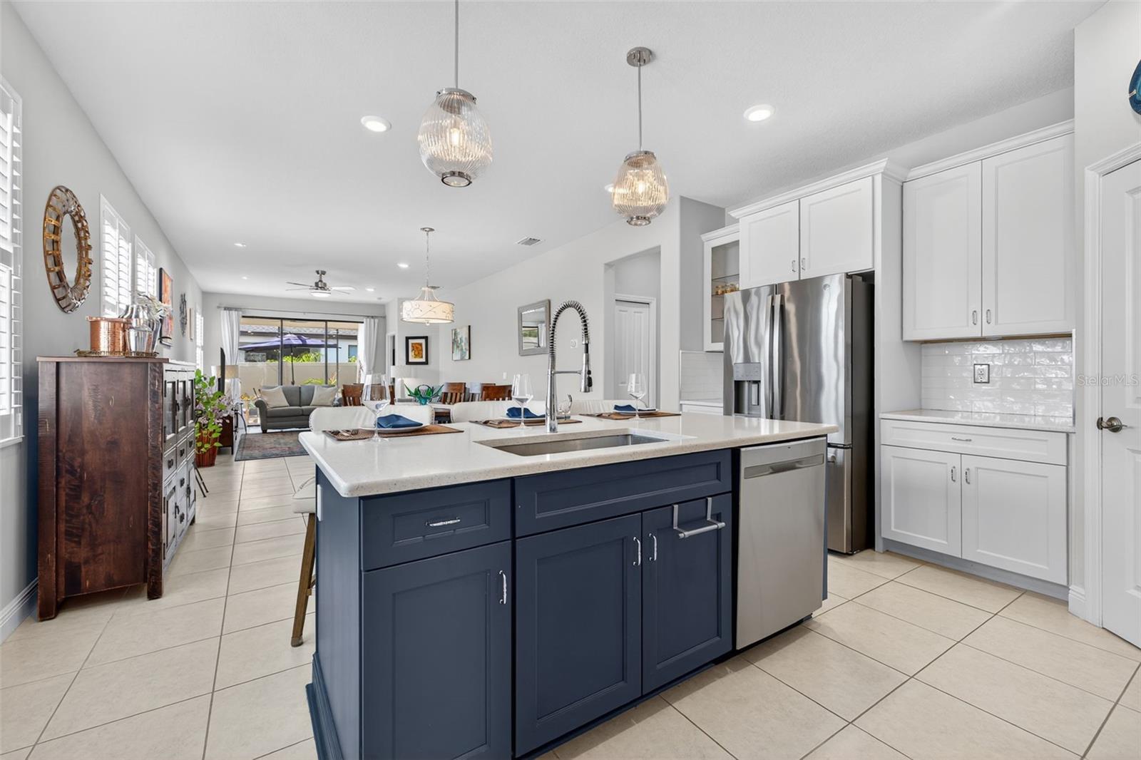 Large kitchen island
