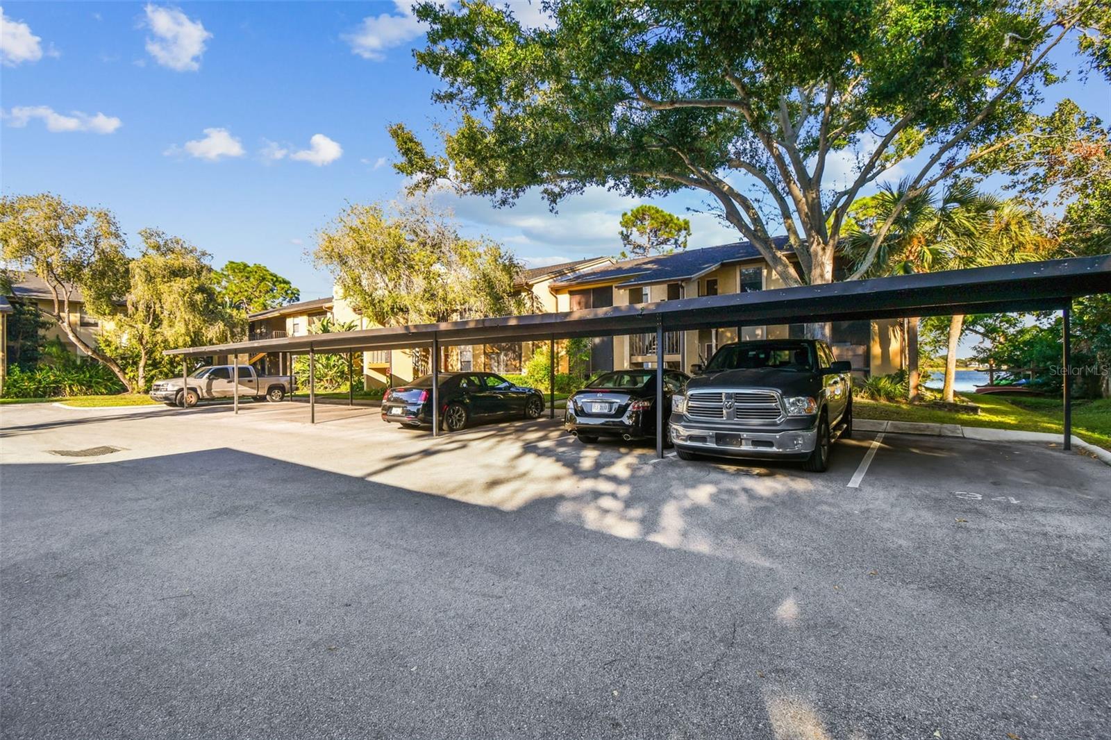 Carport parking area.