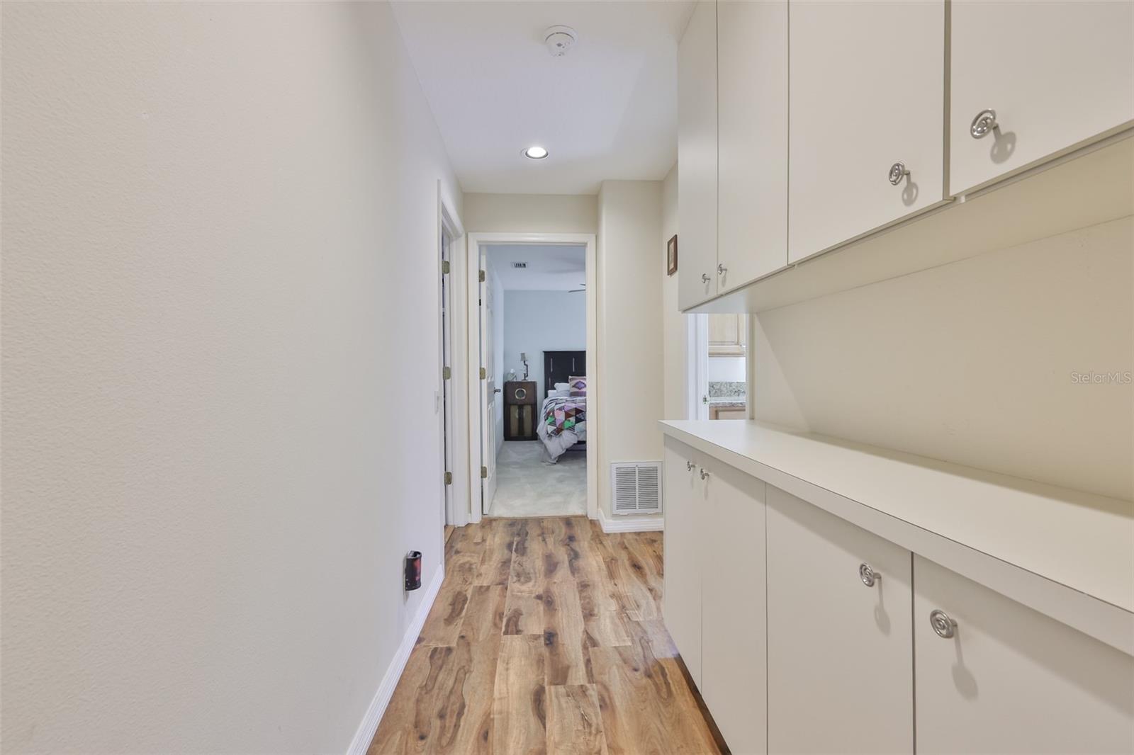 Hallway with storage