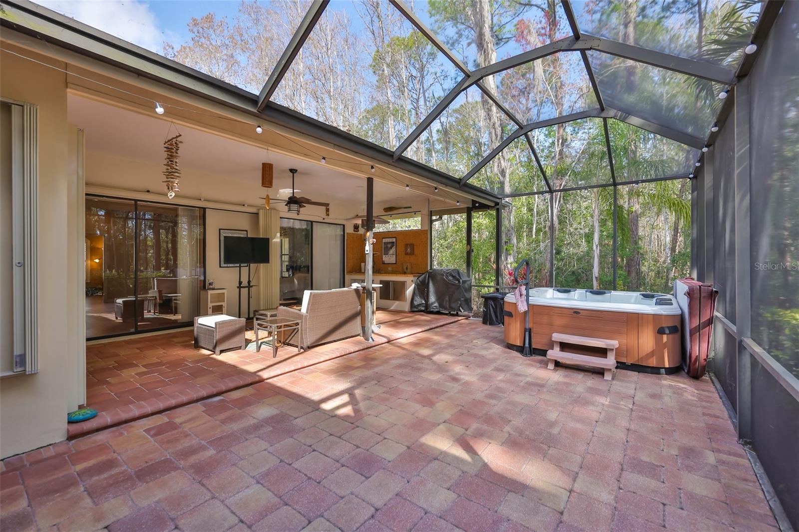 Back yard screened lanai