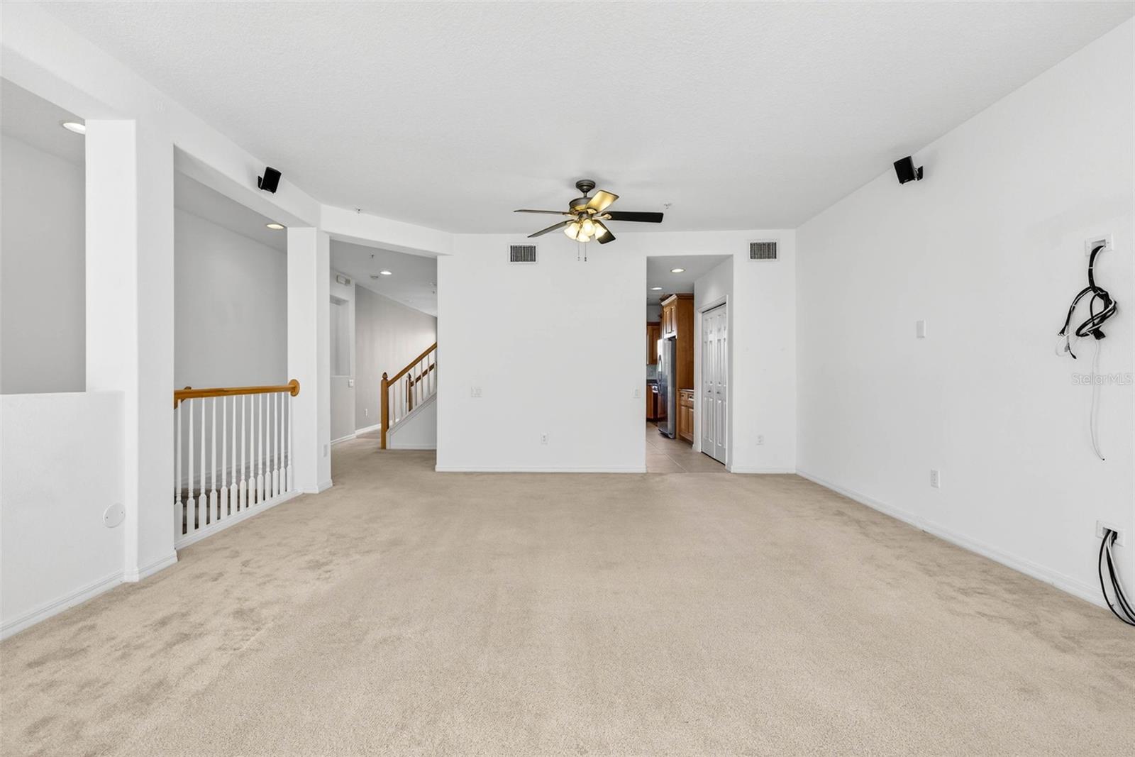 Living room facing towards Kitchen.