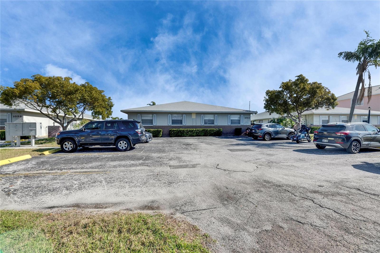 2 parking spots in front