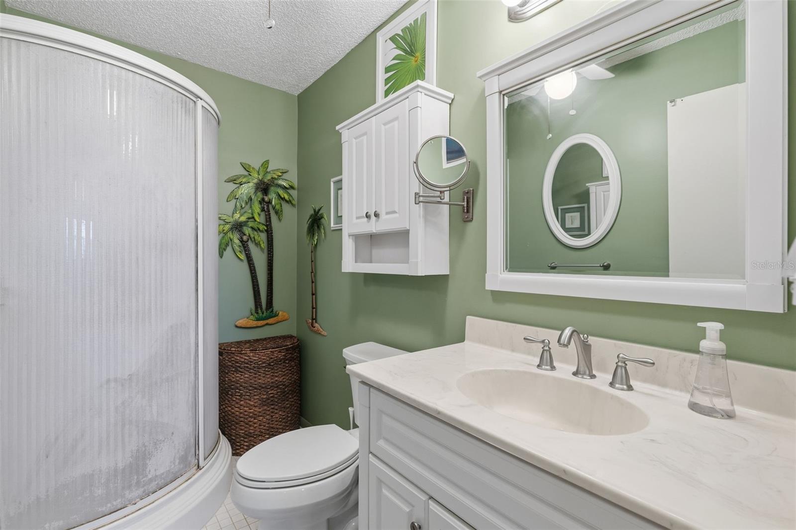 Primary bathroom with clean finishes