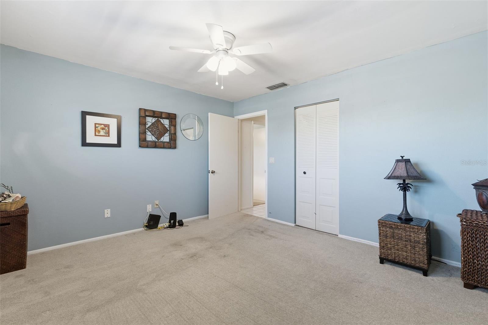 Bright second bedroom interior