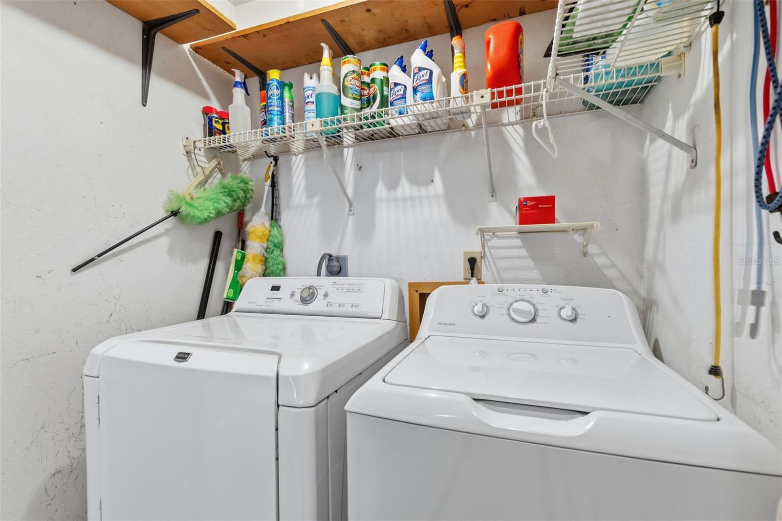 Interior laundry closet for convenience