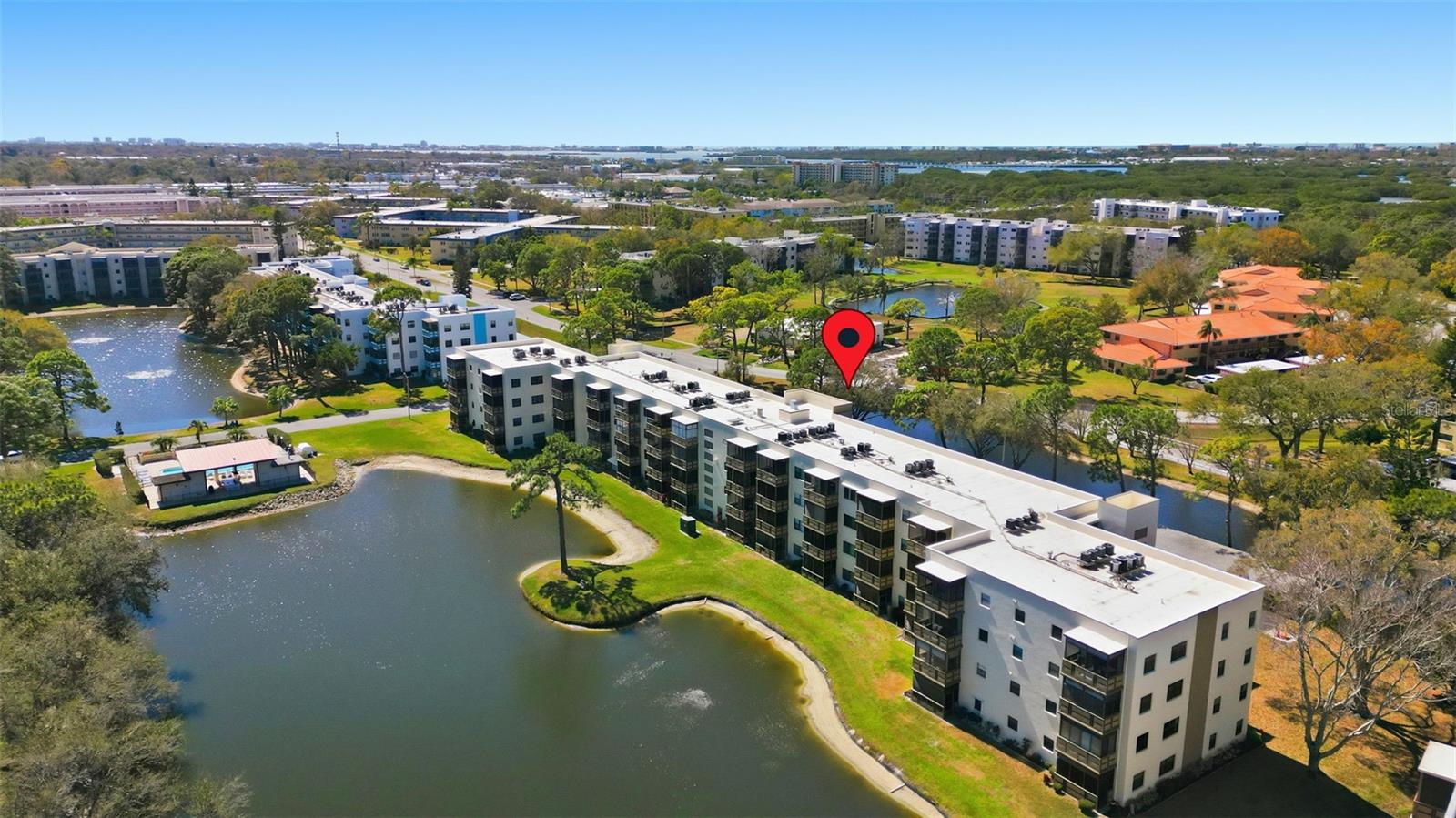 Community aerial showcasing landscaped grounds
