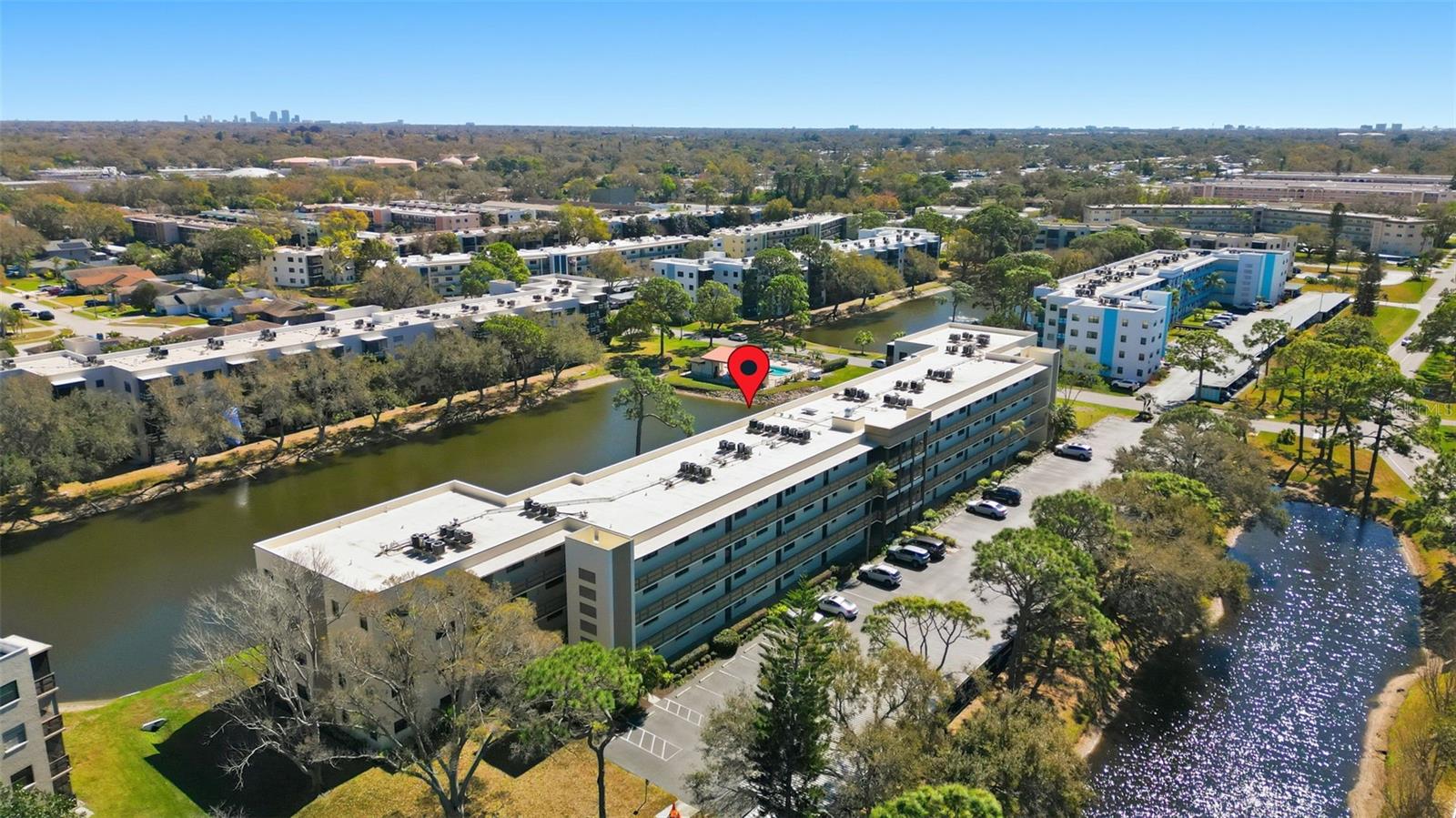 Aerial perspective of surrounding neighborhood