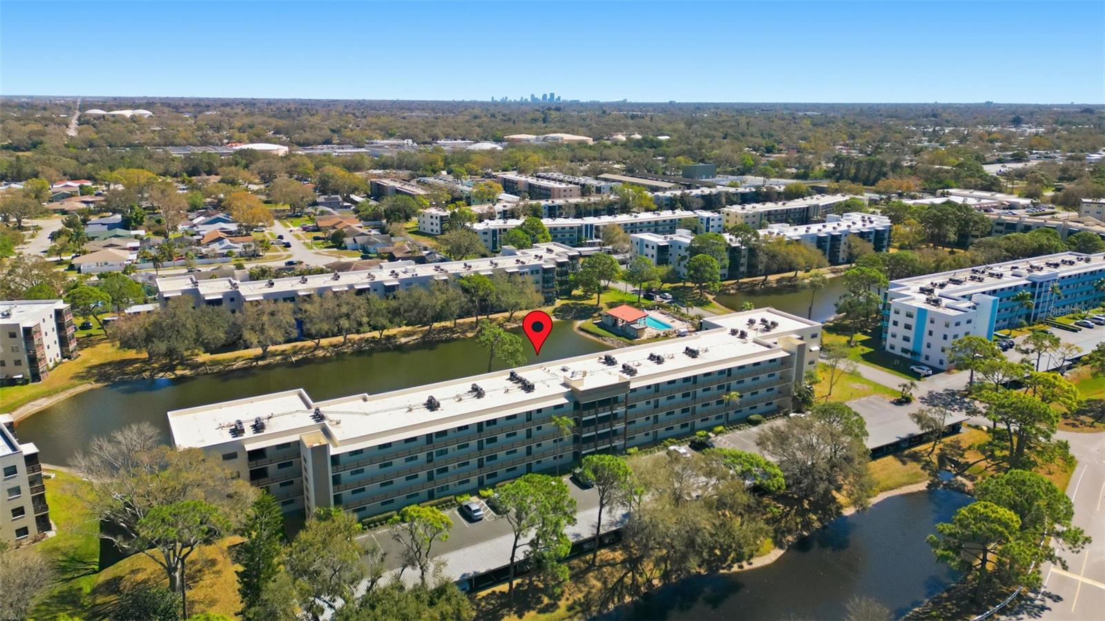 Bird’s-eye view of Five Towns community