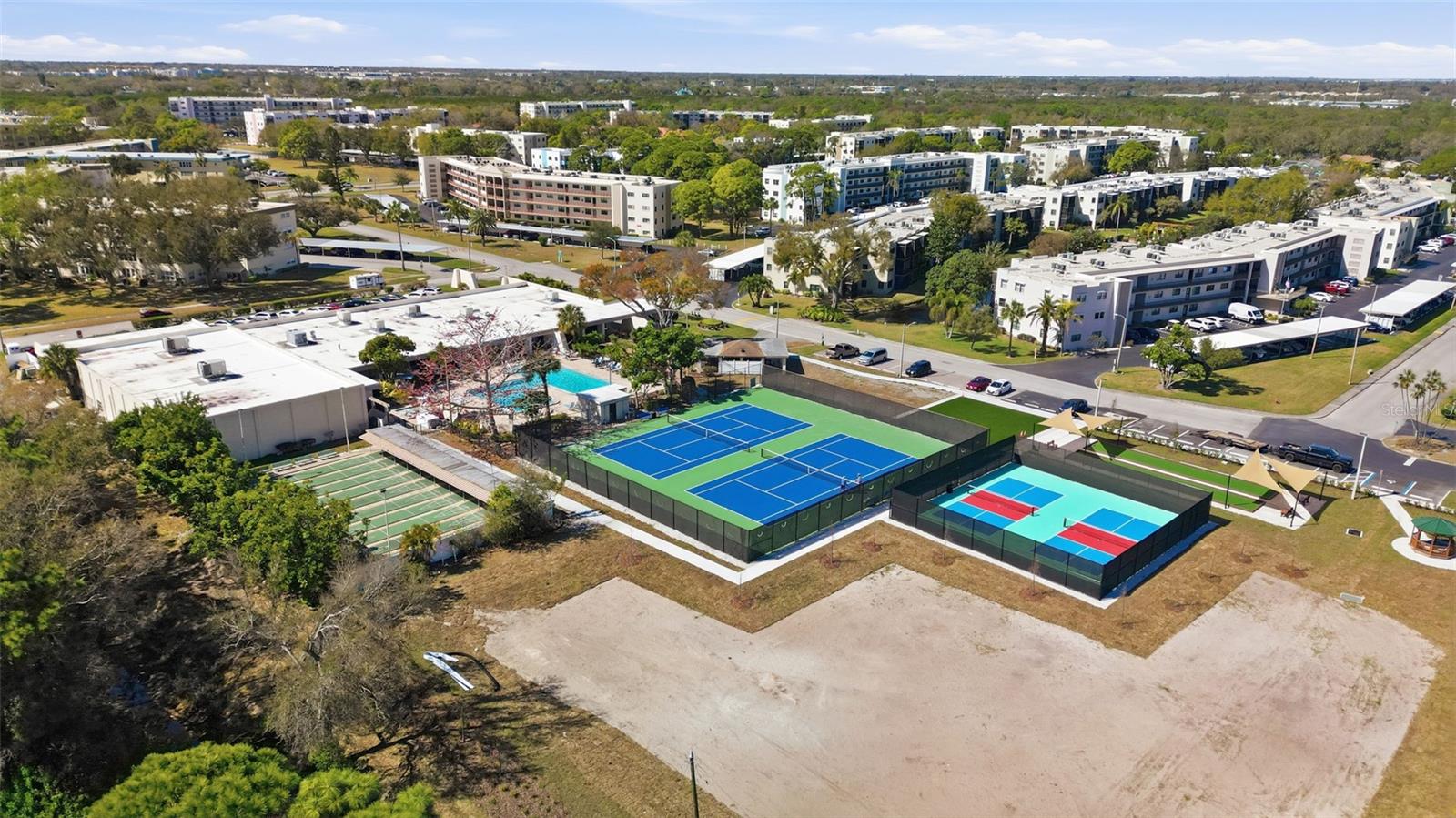 Wide aerial of active lifestyle community