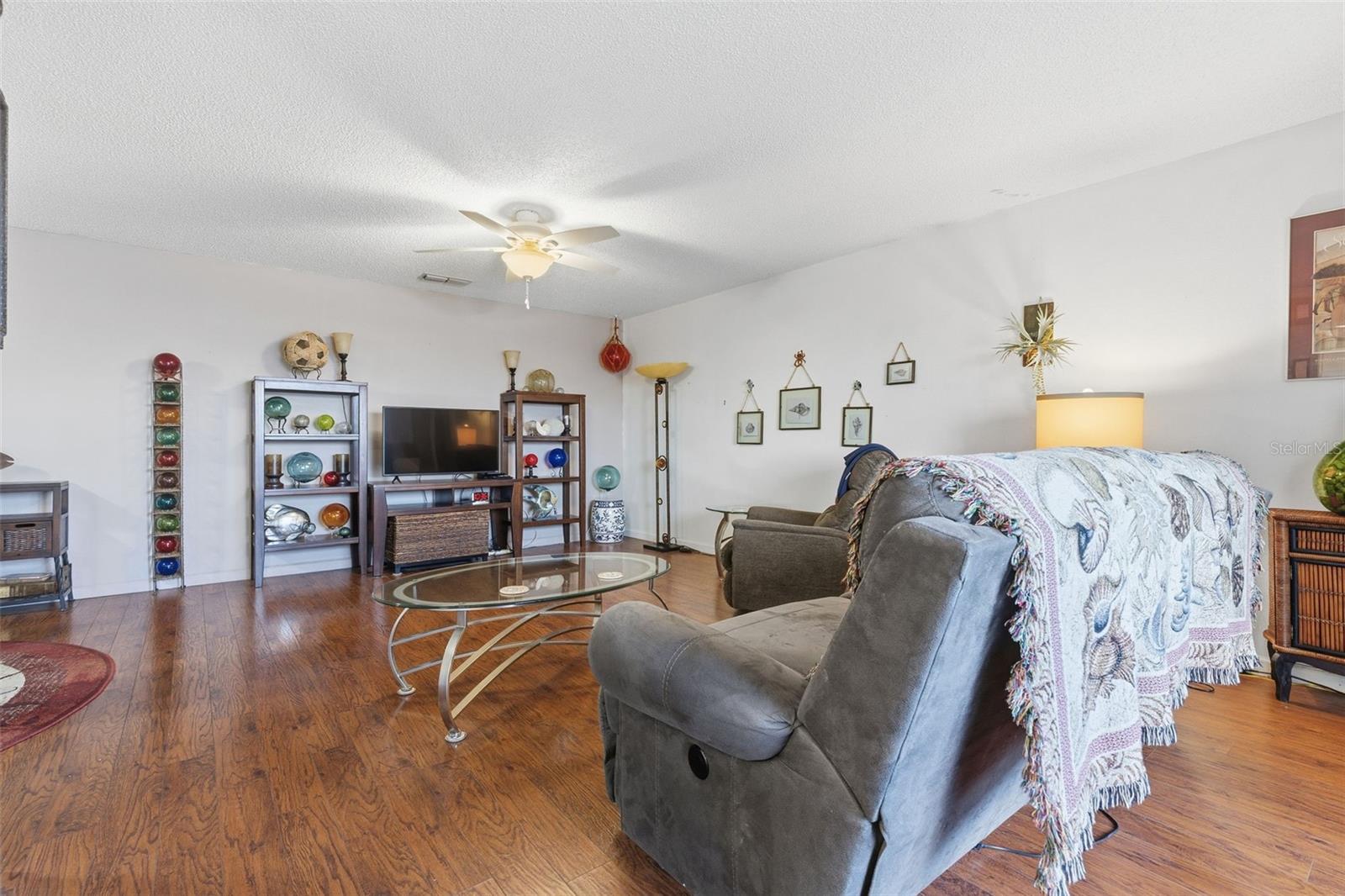 Open-concept living room layout