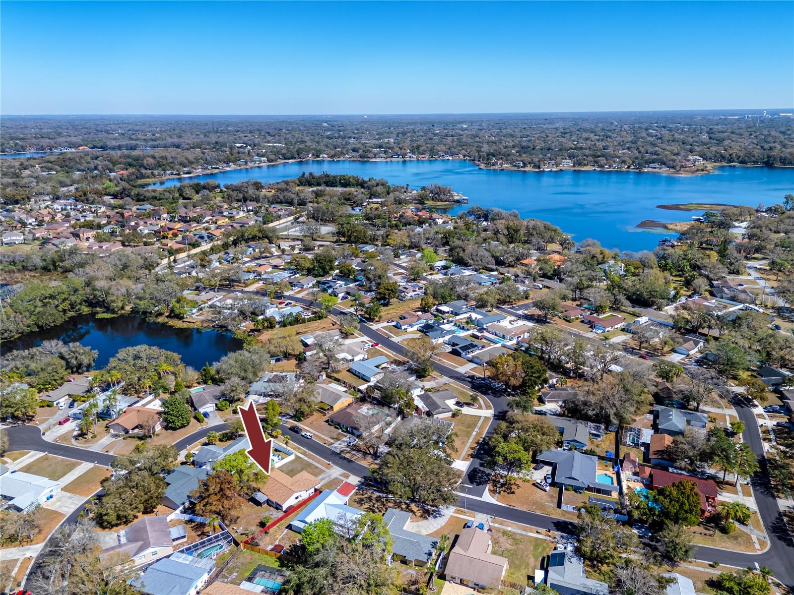 Aerial View of 14012 Cascade Ln, Tampa, FL 33618