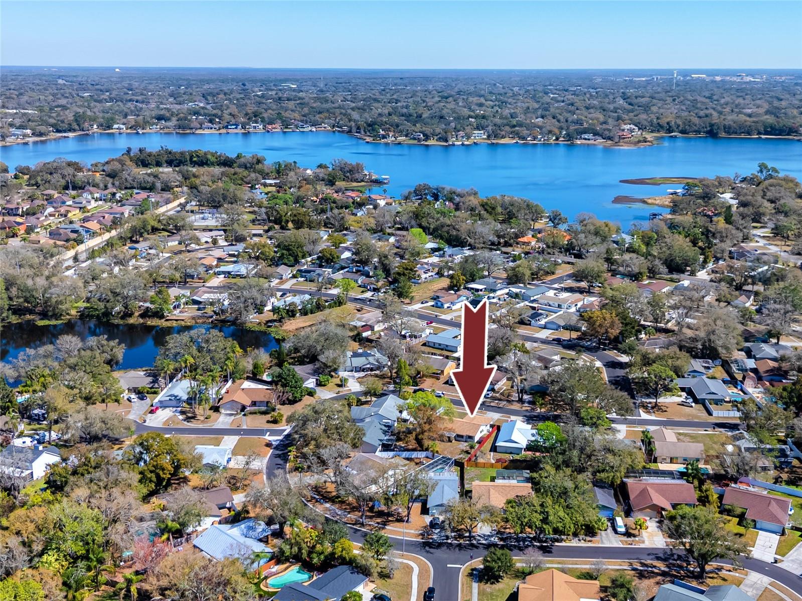 Aerial View of 14012 Cascade Ln, Tampa, FL 33618