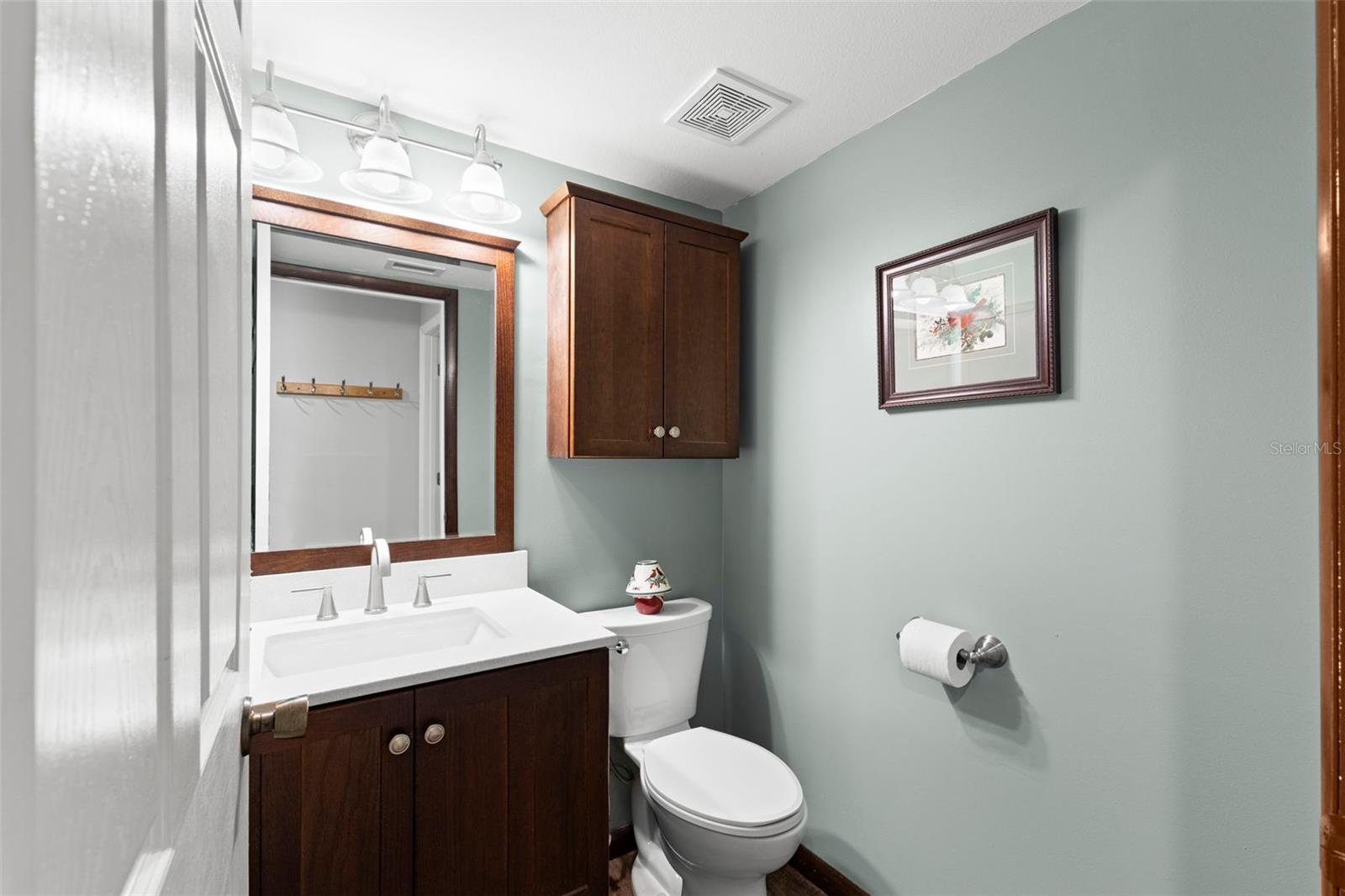 First floor half bath for guests