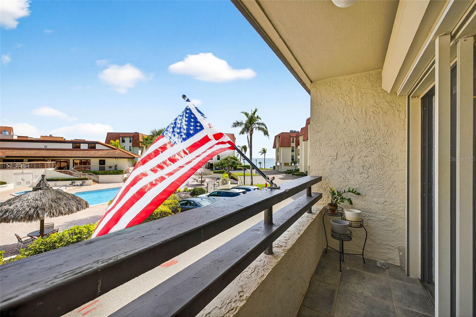 Front balcony off kitchen