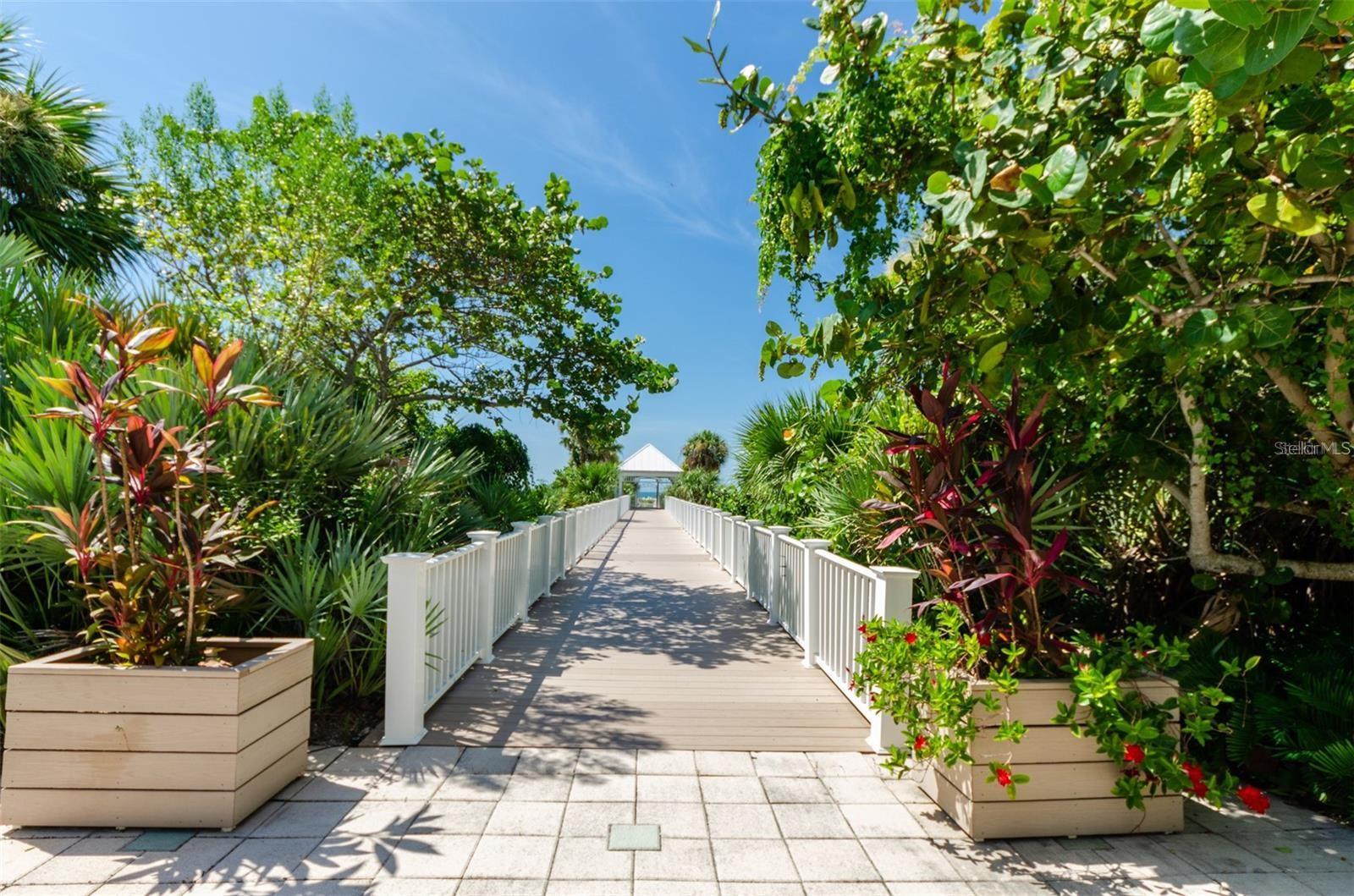Walkway to the soft sand of the Gulf beaches