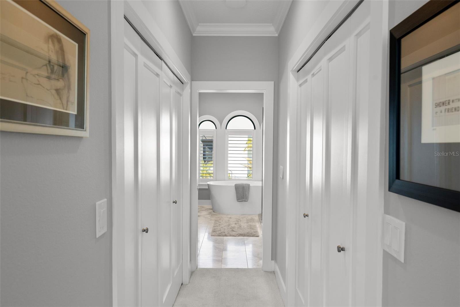 Primary also features two walk in closets