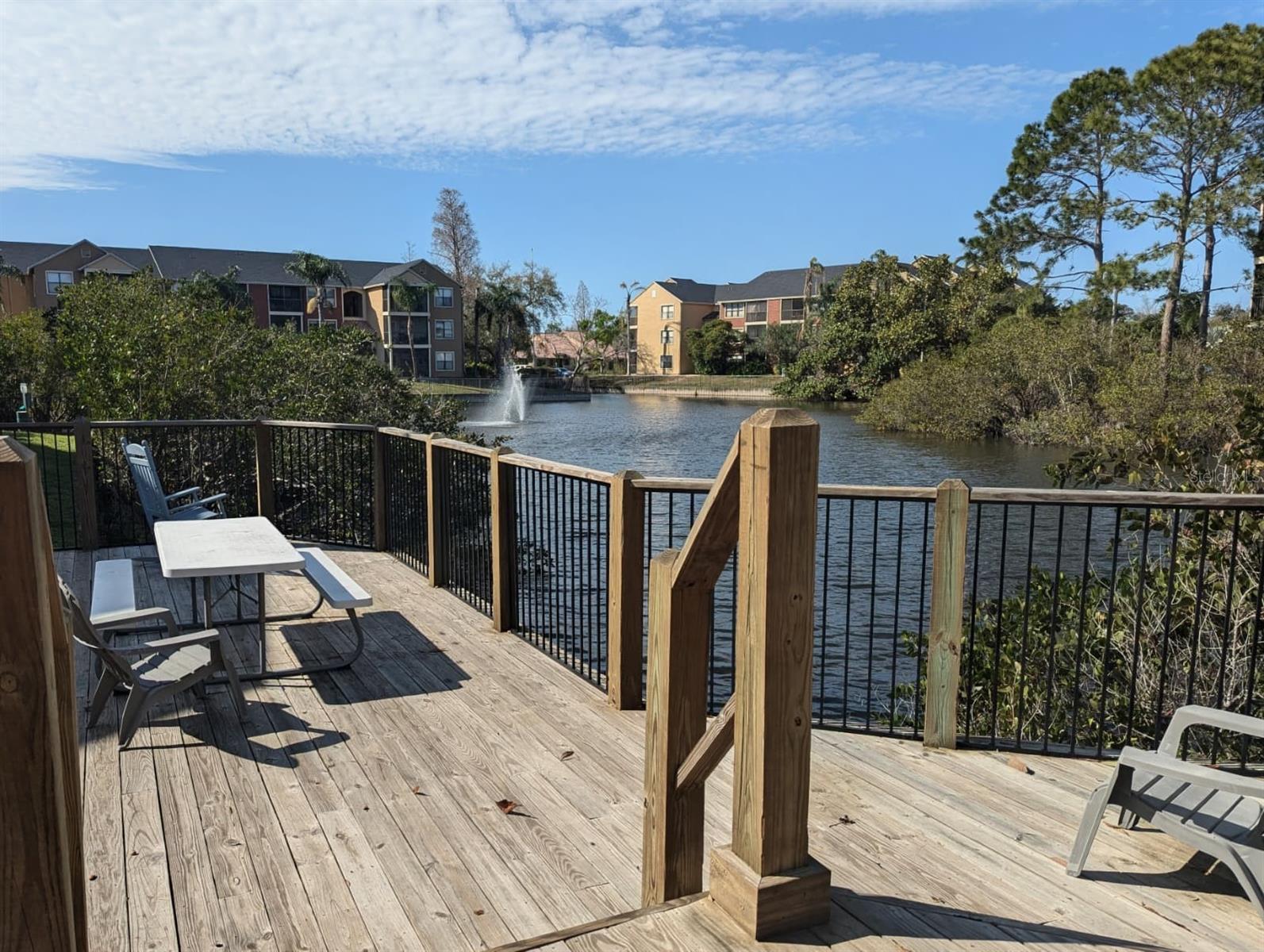 Docks and tranquil outdoor seating areas